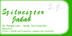 szilveszter jakab business card